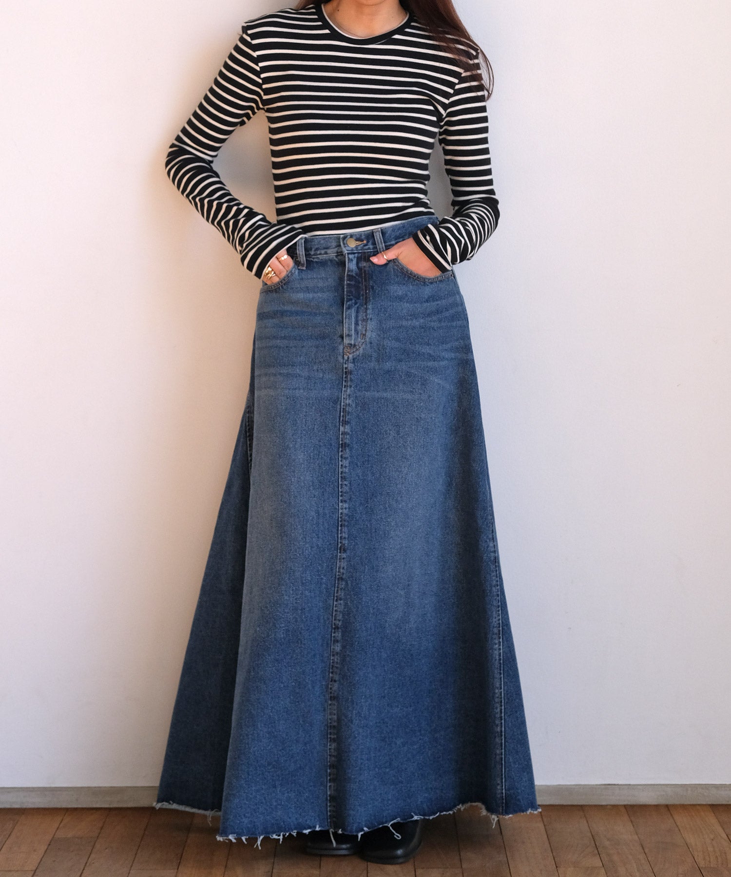 AKTE デニムマキシスカート 極美品 デニムマキシスカート | AKTE