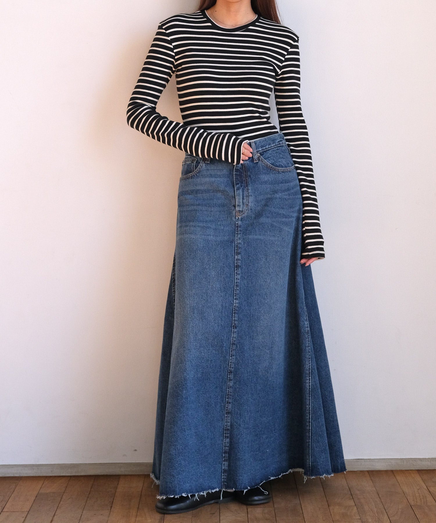 AKTE デニムマキシスカート 極美品 デニムマキシスカート | AKTE