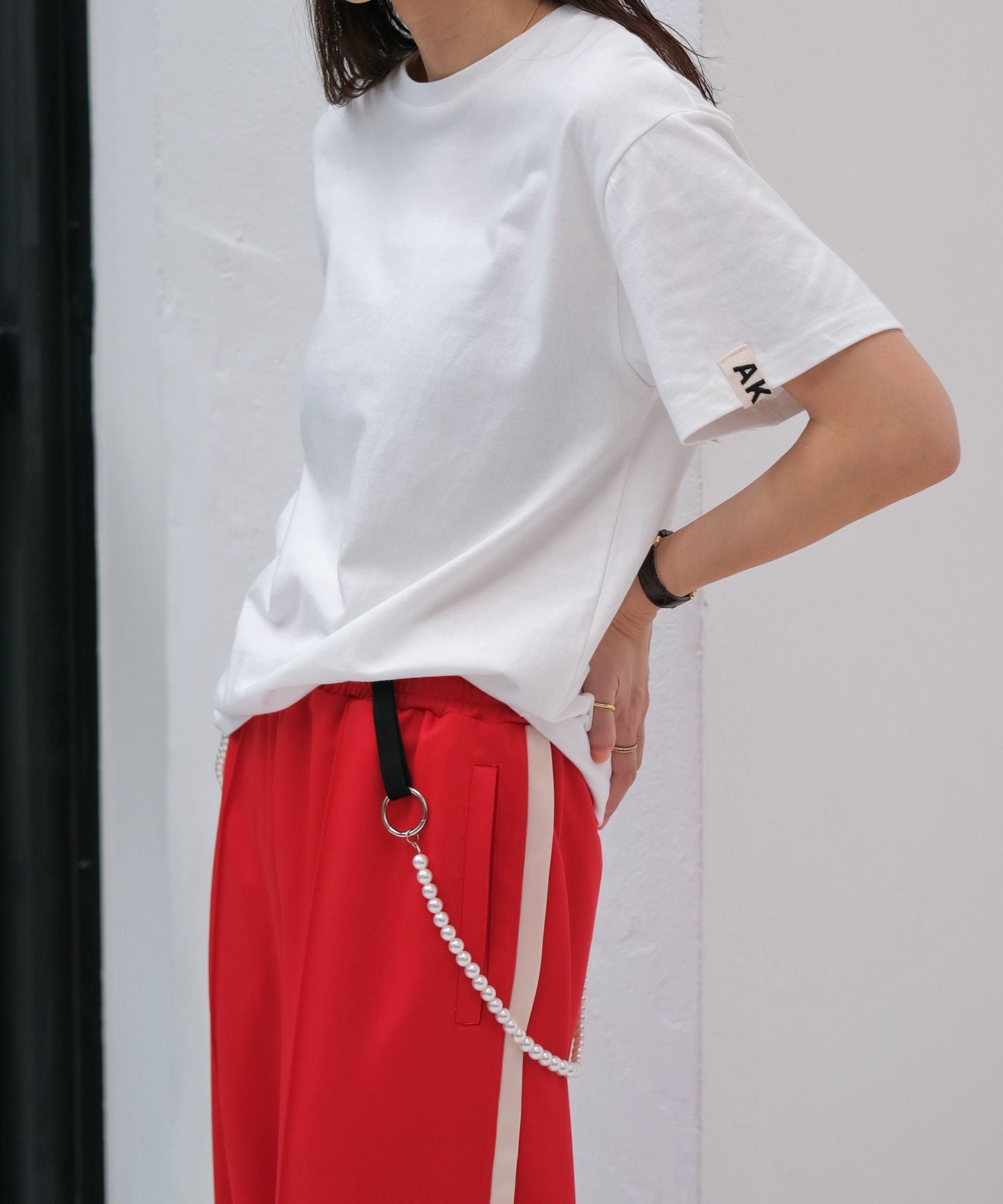 Tシャツ(半袖/袖なし) AKTE ポイントタグTシャツ | AKTE